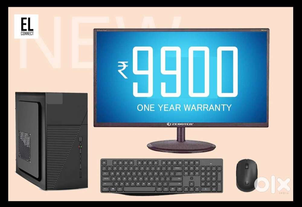 DESKTOP COMPUTER CPU  NEW MONITOR  8GB RAM  GRAPHICS 2GB
