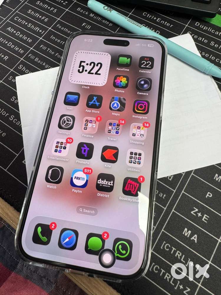 Iphone 16 pro max black titanium 256 gb( USA version, only E-Sim)
