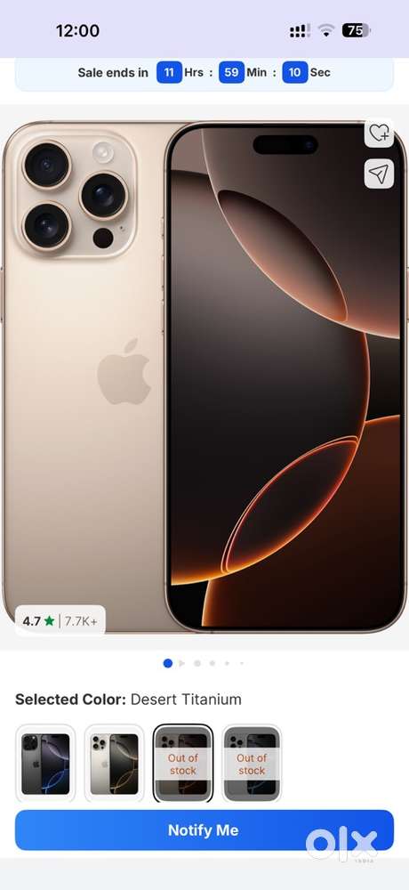 Iphone 16 pro max only box open