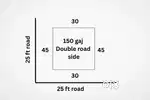 Double road side 150 gaj plot for sale at Hills
