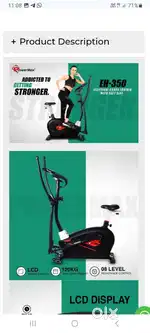 Magnetic Elliptical cross trainer with sofa set