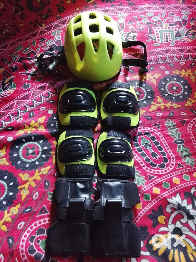 Cycle helmet and protector kit