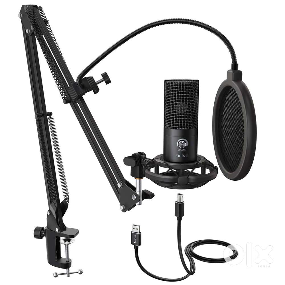 FIFINE USB Condenser Mic Kit for Podcasting, Gaming & Live Streaming