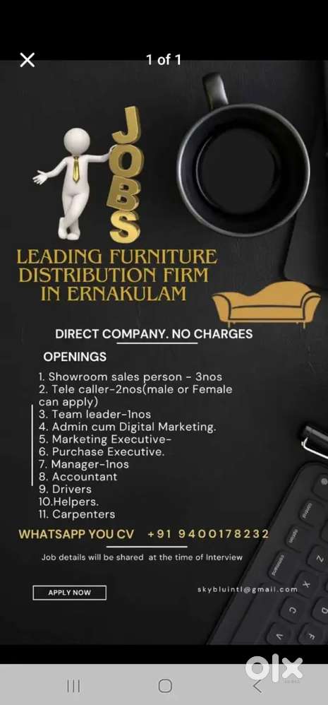 Showroom Salesperson and more