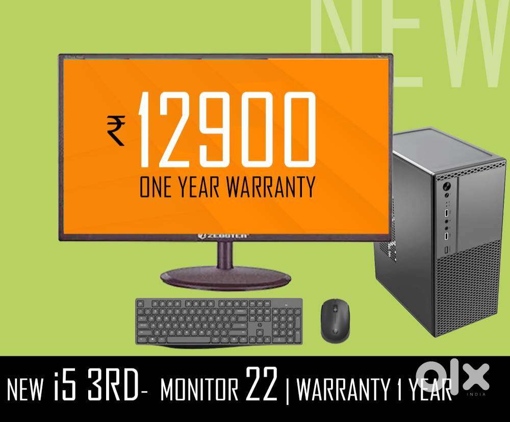 NEW DESKKTOP i5 3rd gen  8gb ram   graphics 2gb  22 inch monitor