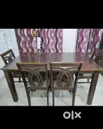 6 seater dining table of plywood