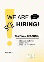 WE ARE HIRING TEACHER FOR PLAYWAY