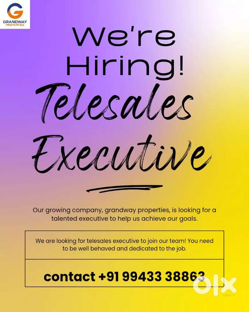 We are hiring a teller caller from realestate company