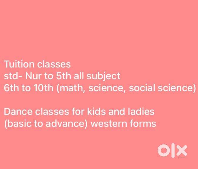 Tuition classes and Dance class