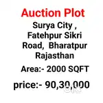 Auction Plot Surya City, Fatehpur Sikri Road, Bharatpur
