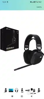 Corsair HS80 RGB Wireless Premium Gaming On Ear Headset unboxed
