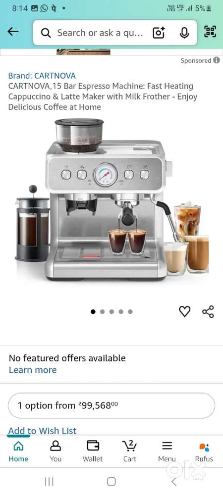 Coffee machine espresso