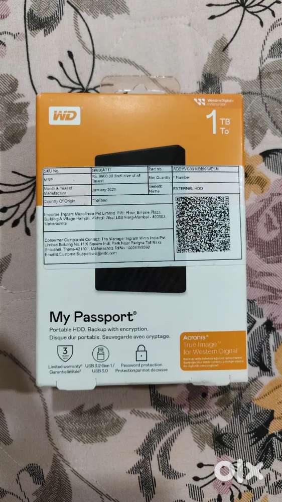 Portable Hard Disk - WD 1TB