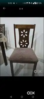 Solid wood 4 seater dining table