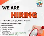 Graphic Designer,Content Writer,Data Entry Operators and Telecallers