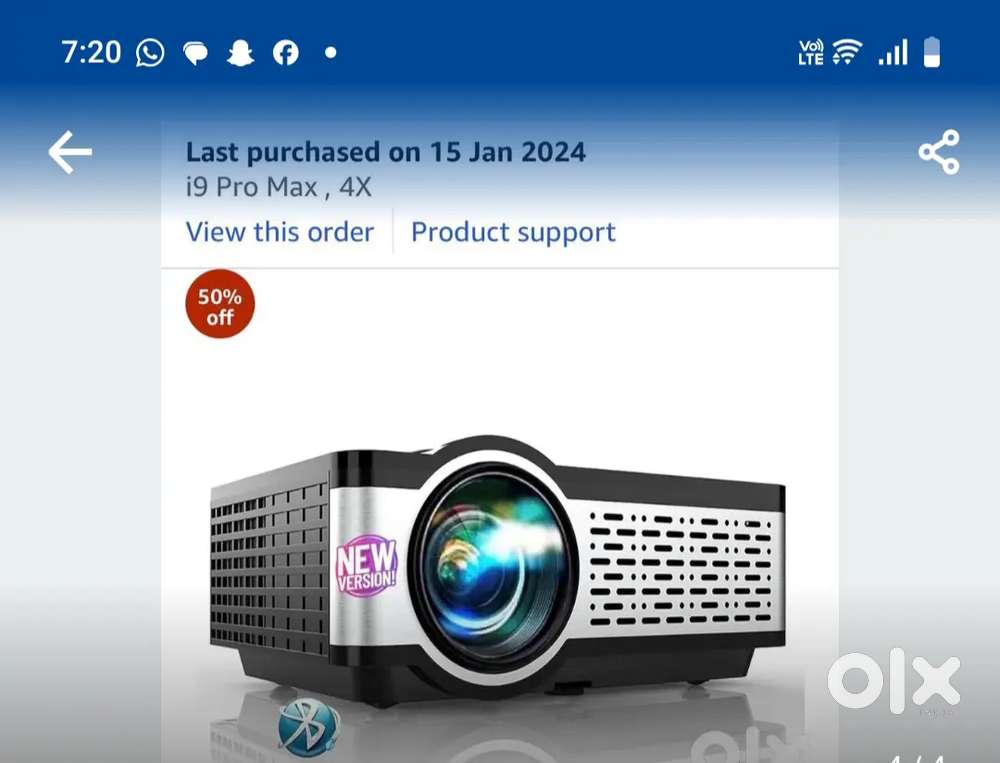 Egate i9 pro max projecter with screen and fire tv stick lite