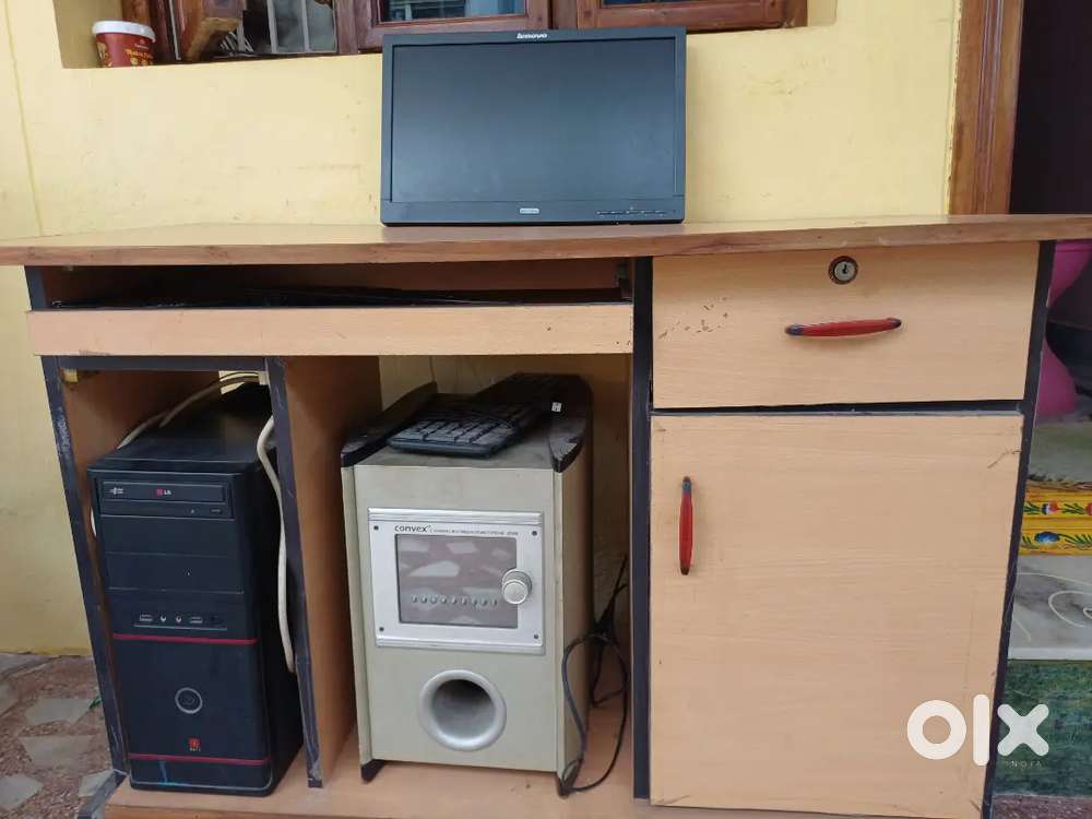 personal computer with table