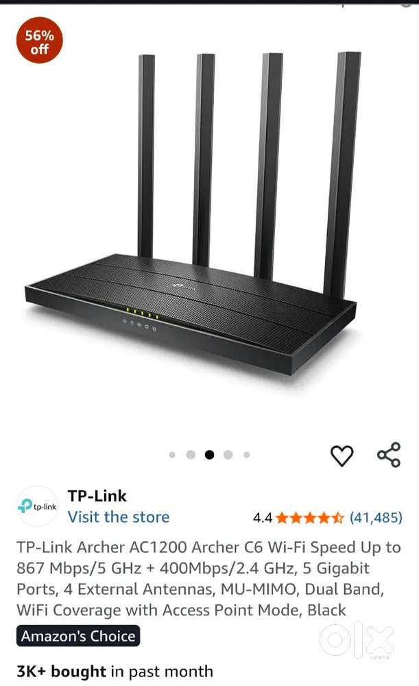 TP-Link Archer AC1200 Archer C6 Wi-Fi Router