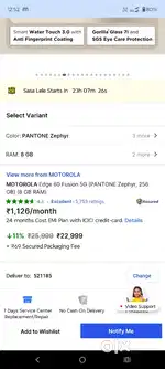 Motorola edge 60 fusion new modal mobile 3days mobile only bill box