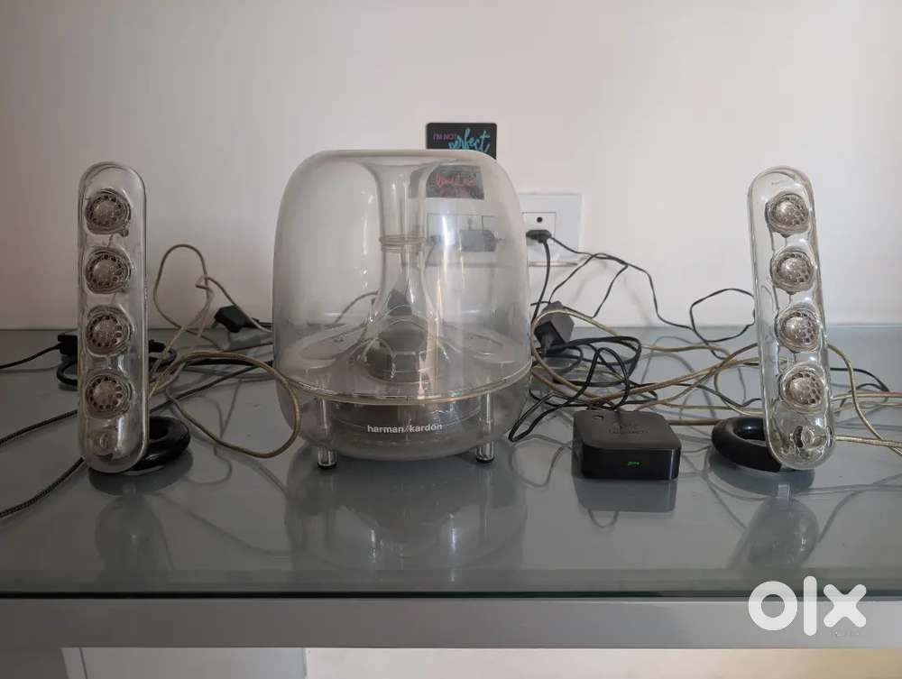 Harman Kardon Soundsticks  along with logitech bluetooth adpater