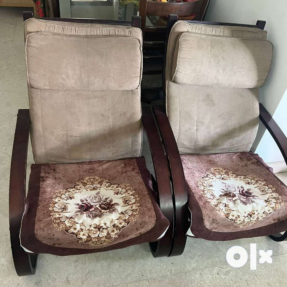 Pair of Ace rocking wood chairs