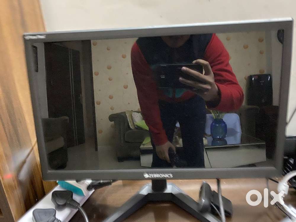 Zebronics moniter and cpu (keyboard)