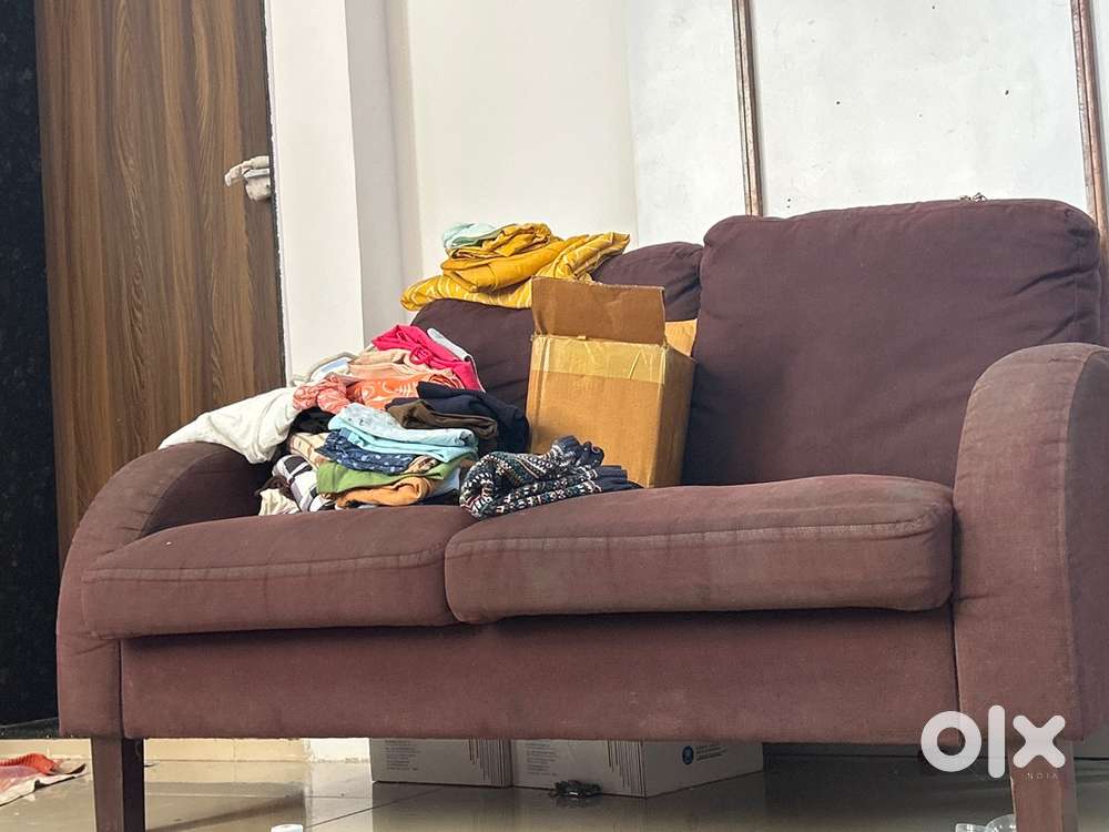 Sofa 2 seaters brown colour