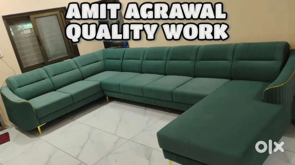 Best looking brand new round piping model sofa set