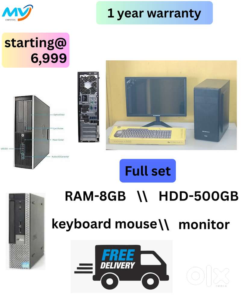 Desktop Laptop CPU Full Set i3-i5-i7  Available @ Low Price