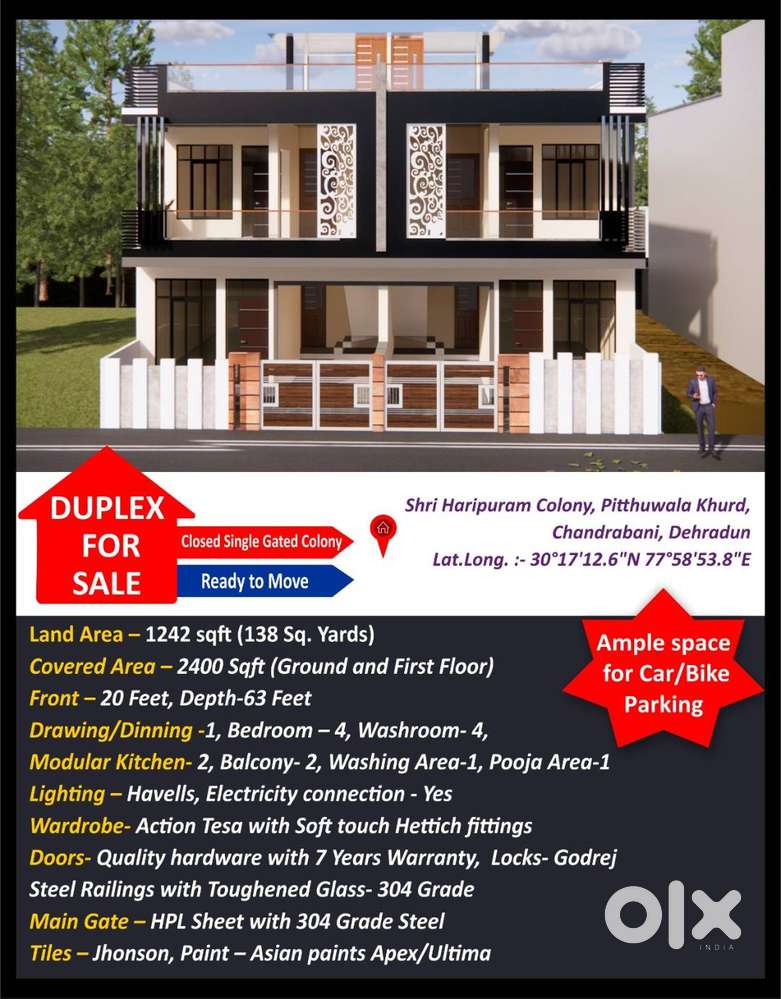Duplex for sale in chandarbani