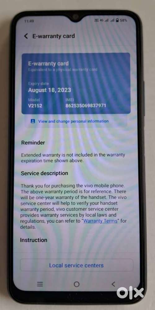 Vivo y21g 4g mobile
