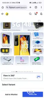 Poco m3 pro 5g yellow 6gb ram 128 gb storage