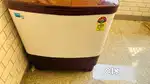 Voltas Beko 6.5 kg Semi Automatic Top Load Washing Machine Maroon, Whi