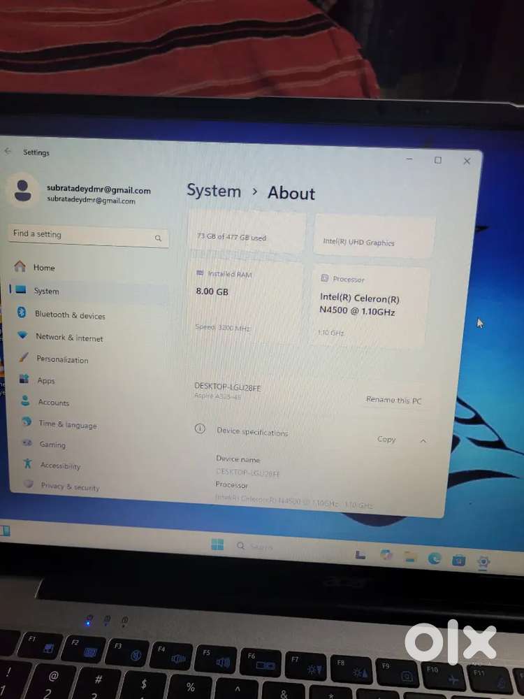 Acer aspire 3 8gb 512 ssd