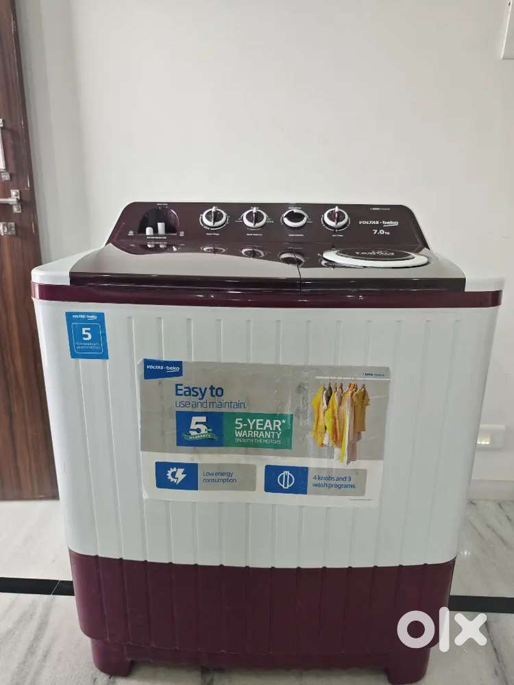 Washing machine top load voltas beko 7kg semi automatic.
