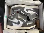 Grey Air Jordan 1 Retro high washed black