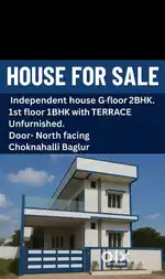G floor 2bhk with 2 washroom, 1st floor 1bhk with terrace