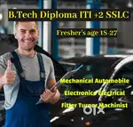 B.Tech Diploma ITI Fresher's Job Vacancy