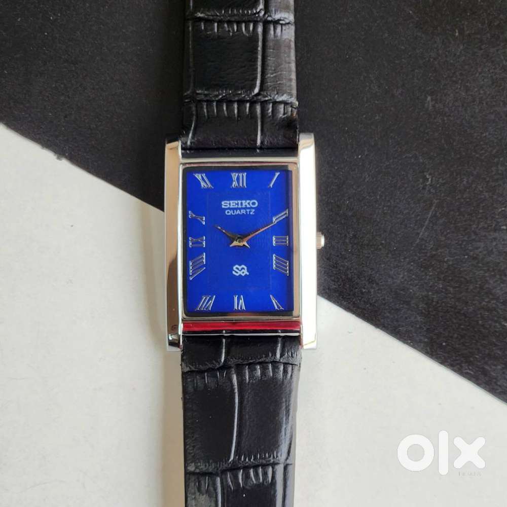 Seiko Slim Blue face Quartz Rectangular Men's Watch
