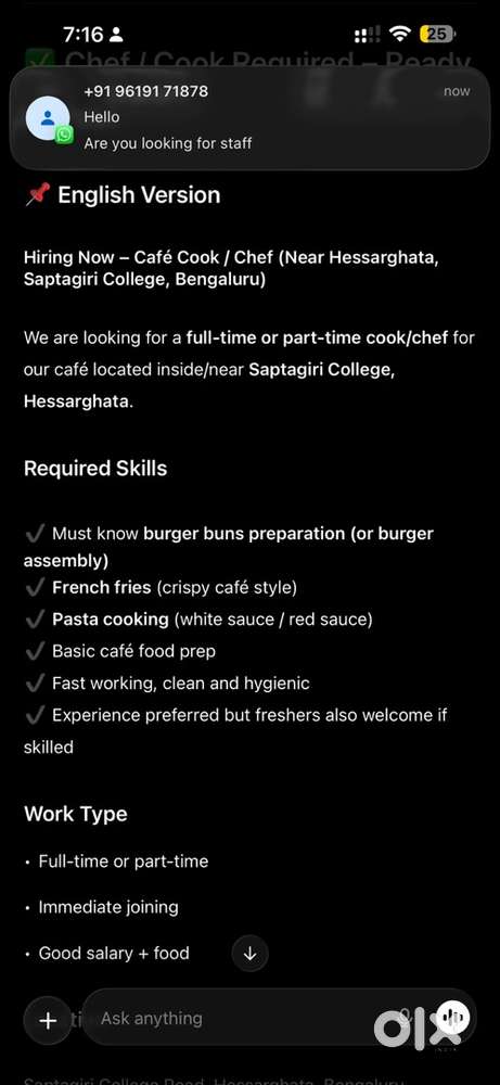 Cafe cook / chef
