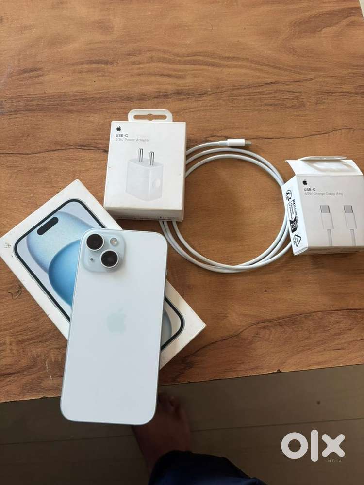 I phone 15 under warranty with box charger and cable