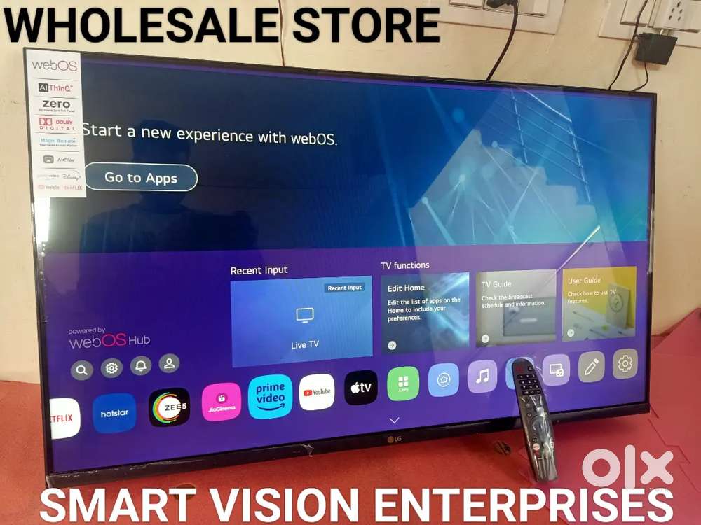 LG 40 inches webOs ThinQ Ai QLed tv, Free delivery & Fitting