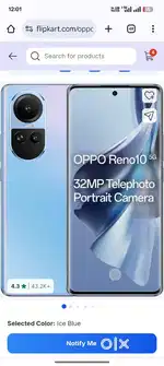 Oppo reno 10 5g 8 256 gb Free condition 10 month old