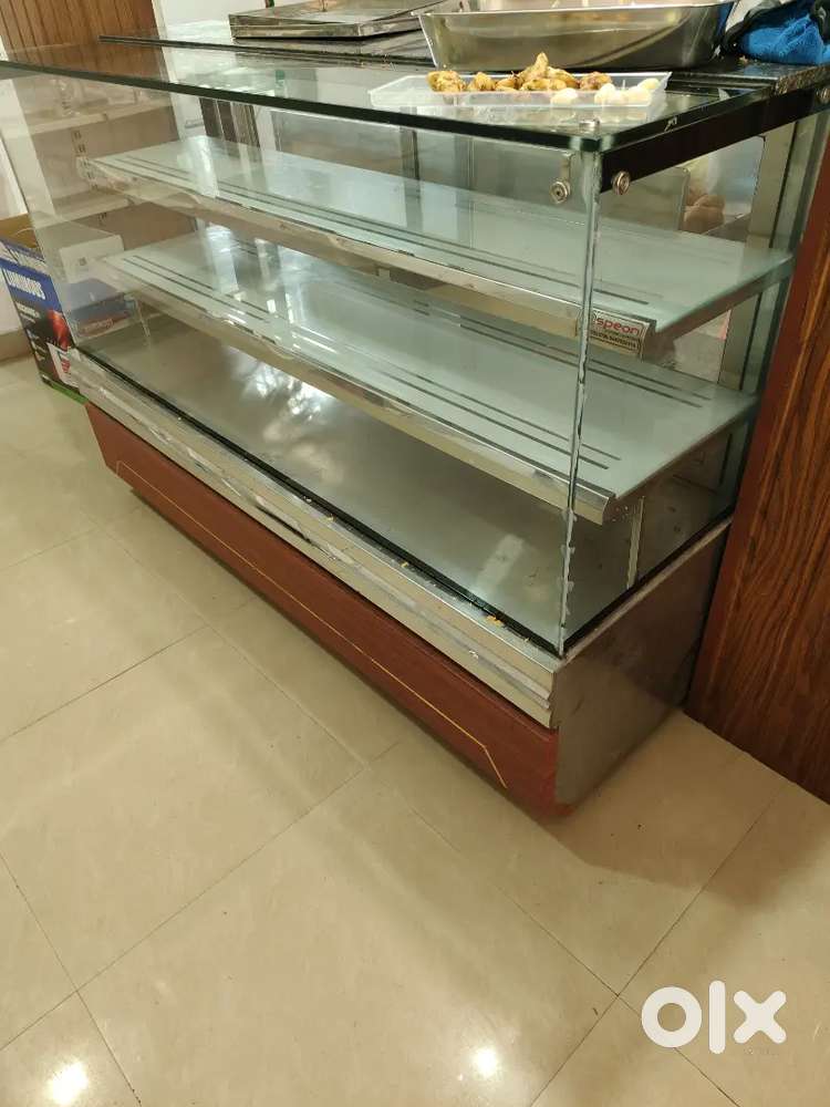 Bakery counter two number. L shape and lengthy shape