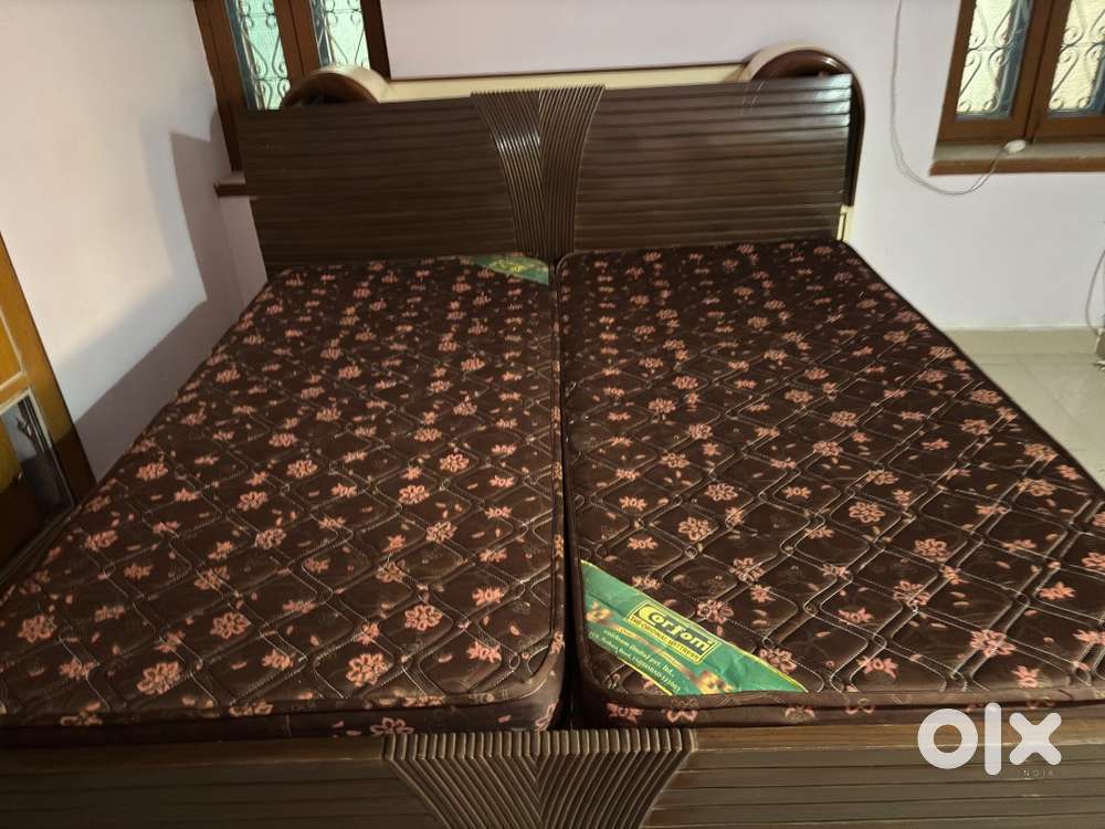 Double bed box type with corfoam mattresses