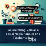 Hiring Social media handler and teacher