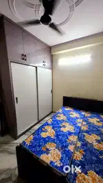 2 bhk flat semi furnished bed and almirah  nearby metro