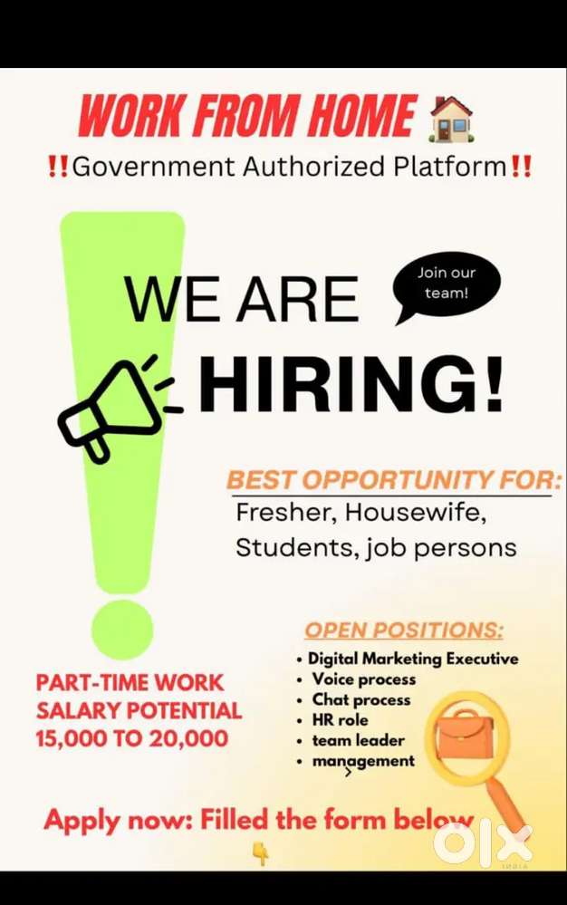 Remote jobs, daily earning 1000rs+ fresher welcome