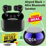 Earless Airdrop Black And Mini Bluetooth Speaker