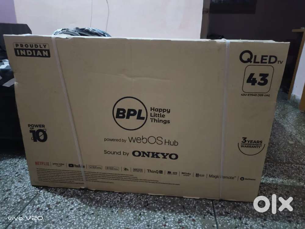 BPL 43 inc QLED with 5 year company warranty